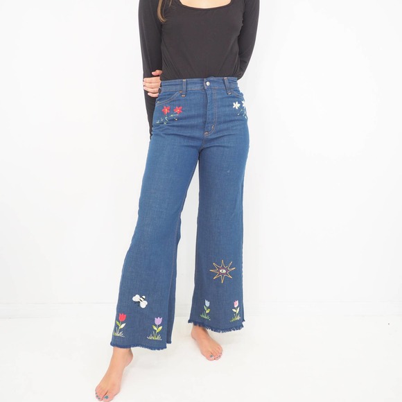 60s RARE VTG Levis Jeans Orange Tab Big E  Flare/Bell‎ Bottom Leg Women's Size 4 - Picture 2 of 10